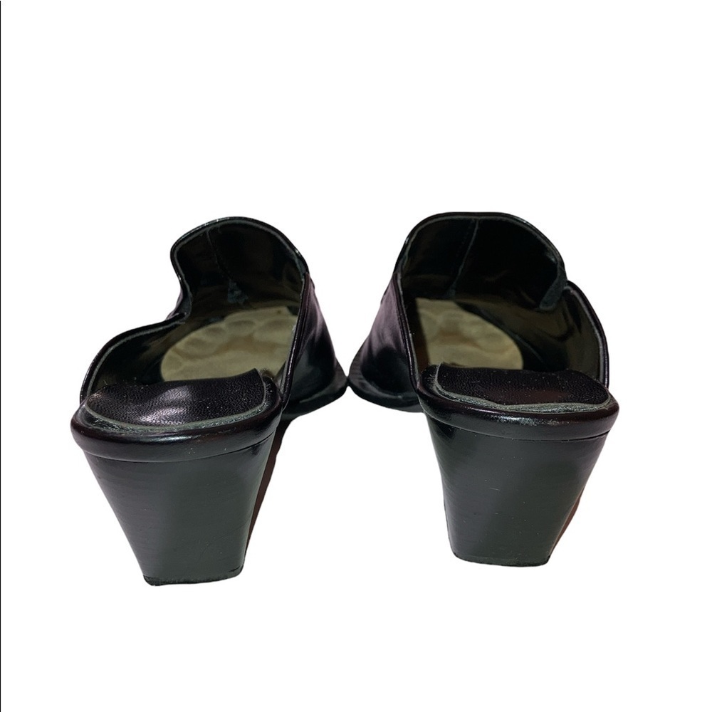 Black Italian Genuine Leather Slip On Shoes Size 36/6 - Picture 5 of 9